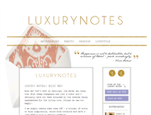 Tablet Screenshot of luxurynotes.com